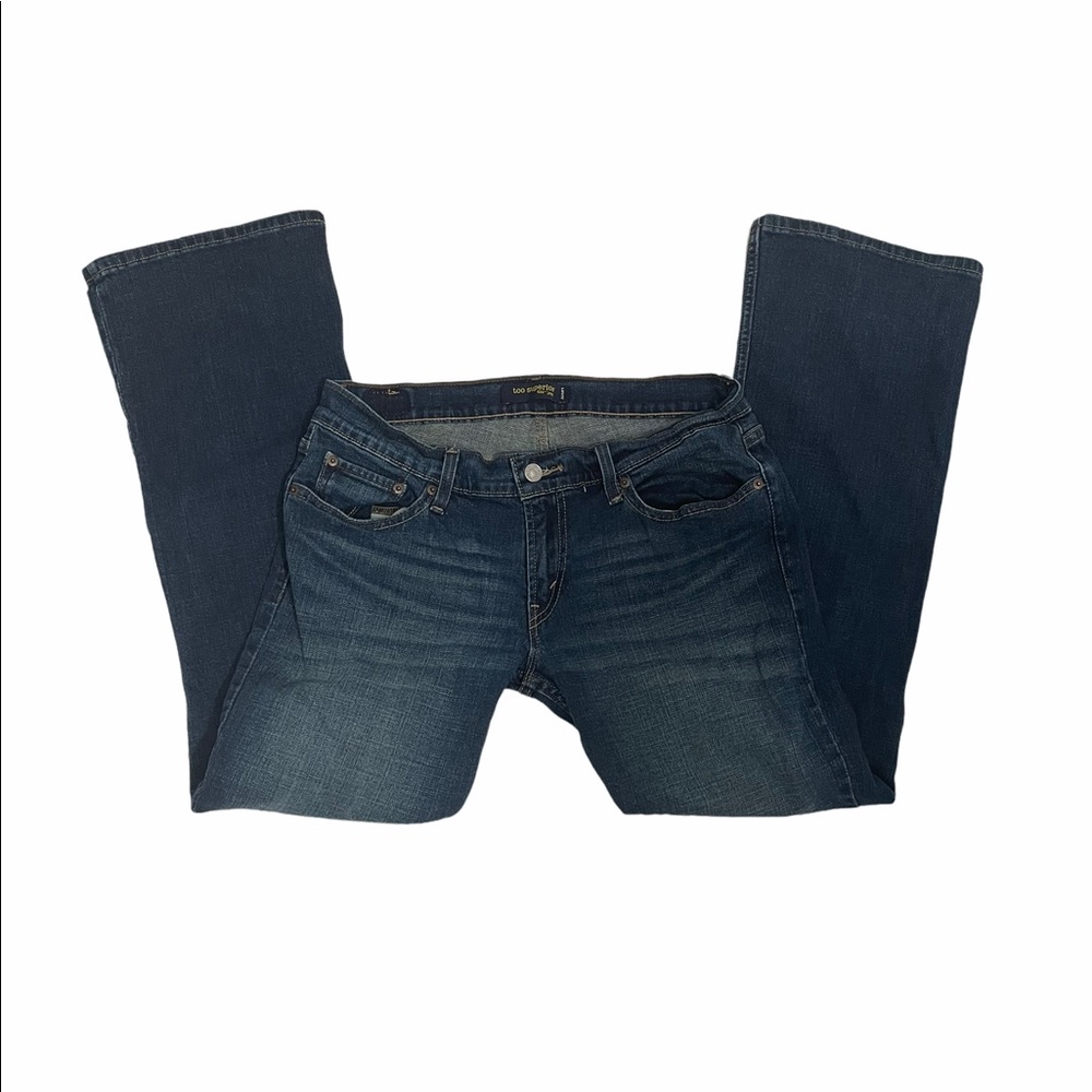 Levi’s 524’s Too SuperLow Flare Blue Jeans Size 11